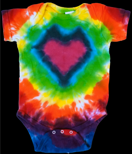 Cotton Tie-Dye Baby Onesie - HalfMoonMusic