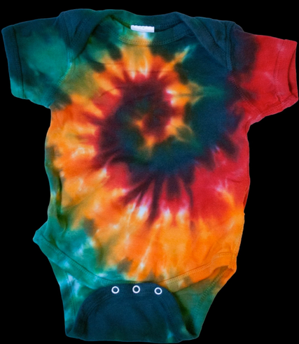 Cotton Tie-Dye Baby Onesie - HalfMoonMusic
