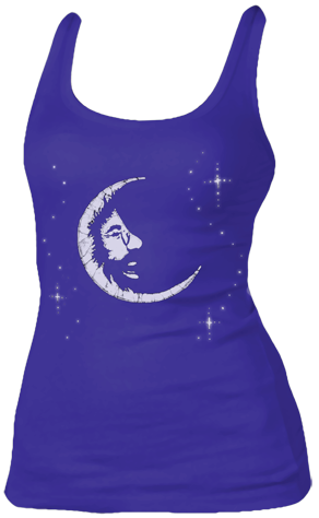 Jerry in the Moon Womens Tank Top - HalfMoonMusic