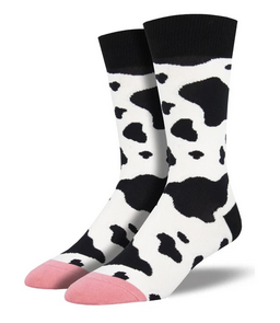 Classic Cowprint Mens Mooo Socks - HalfMoonMusic