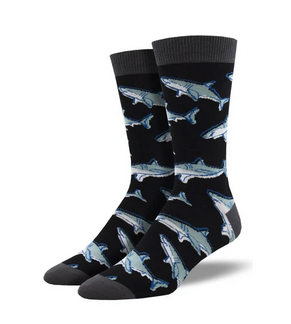 Shark Attack Mens Socks - HalfMoonMusic