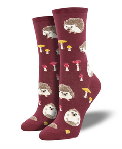 Shroomin Hedgehog Womens Socks - HalfMoonMusic