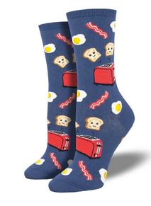 Breakfast Time Womens Socks - HalfMoonMusic