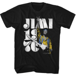 Mens Jimi Hendrix Peace Sign 1970 T-Shirt - HalfMoonMusic