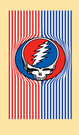 Grateful Dead Steal Your Face Stripes Towel - HalfMoonMusic