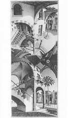 High And Low MC Escher Print - HalfMoonMusic