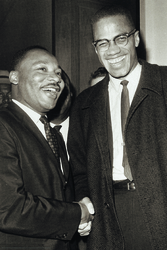 The Meeting Malcolm & MLK Poster - HalfMoonMusic