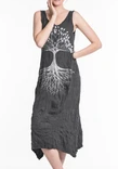Womens Tree Of Life Long Tank Dress - HalfMoonMusic