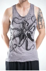 Mens Octopus Tank Top - HalfMoonMusic