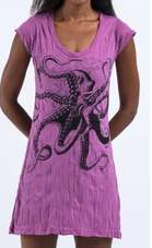 Womens Octopus Tunic Dress - HalfMoonMusic