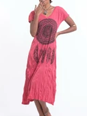 Womens V-Neck Dreamcatcher Long Dress - HalfMoonMusic