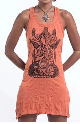 Womens See No Evil Buddha Tank Dress - HalfMoonMusic