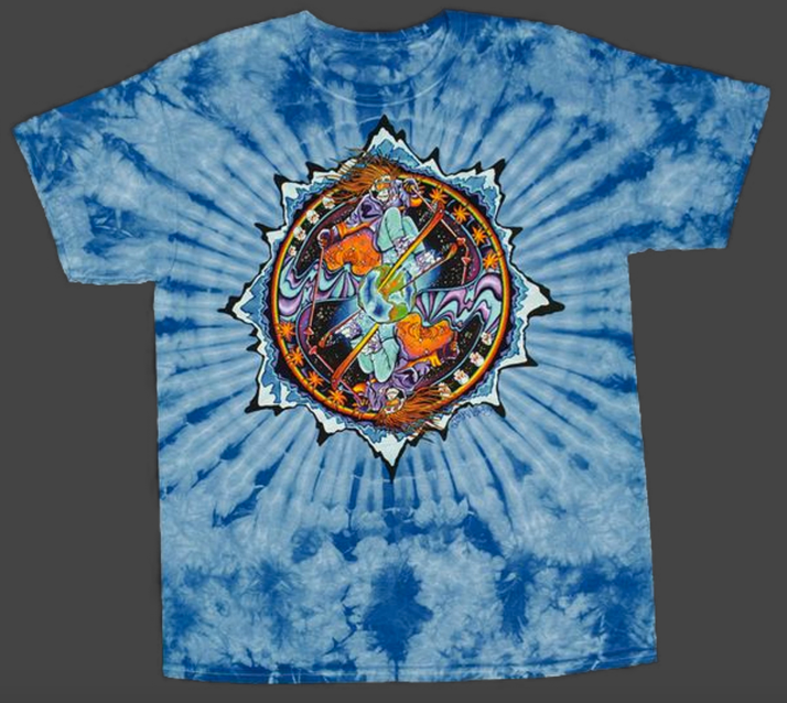 Men's Ski Air Skeleton Tie-Dye T-Shirt - HalfMoonMusic