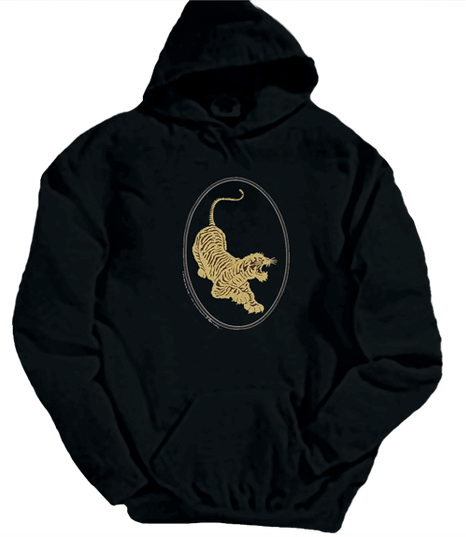 Grateful Dead Jerry Tiger Pullover Hoodie - HalfMoonMusic