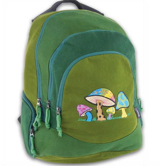 Mushroom Patch with Shooting Star Super Daypack Backpack - HalfMoonMusic