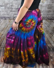 Womens Cotton Tie-Dye Super Flare Pants - HalfMoonMusic