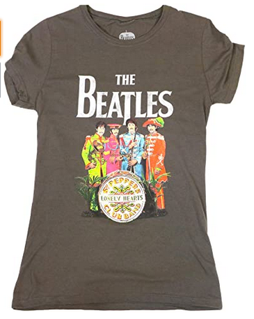 Womens The Beatles Sgt Peppers Band T-Shirt - HalfMoonMusic