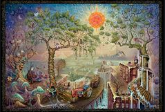 Gnome Home Mike DuBois Art Print - HalfMoonMusic