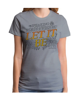 Womens The Beatles Let It Be Flowers T-Shirt - HalfMoonMusic