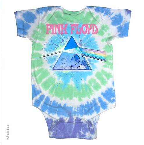 Pink Floyd Dark Side Oil Painting Tie-Dye Onesie - HalfMoonMusic