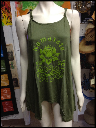 Womens Namaste Lotus Tank Top - HalfMoonMusic