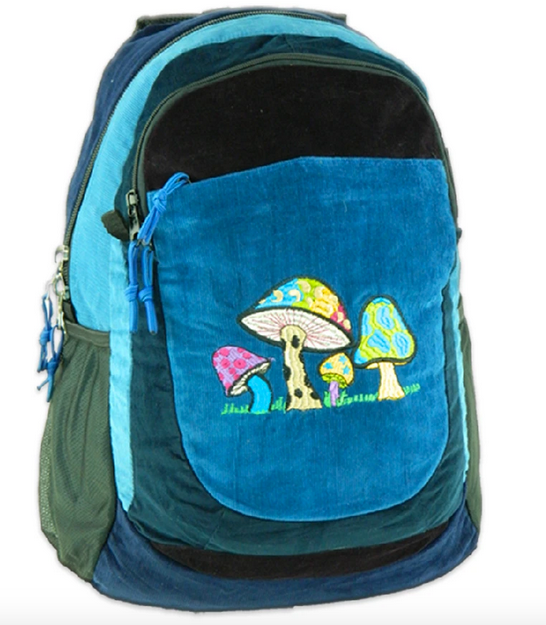 Corduroy Mushroom Patch Daypack Backpack - HalfMoonMusic