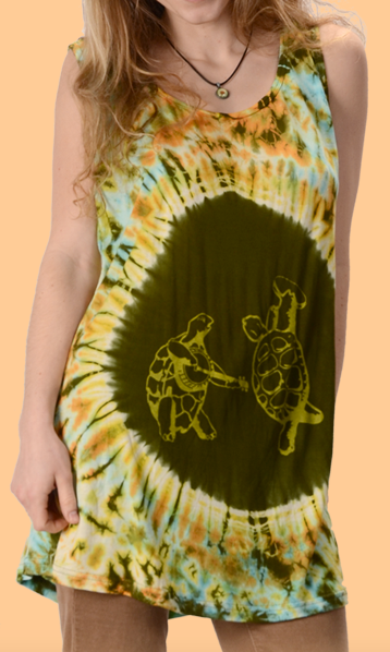 Womens Viscose Tie-Dye Grateful Dead Terrapins Tank Top - HalfMoonMusic