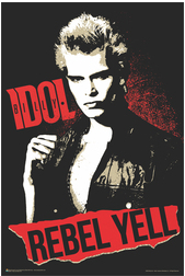 Billy Idol Rebel Yell Poster - HalfMoonMusic