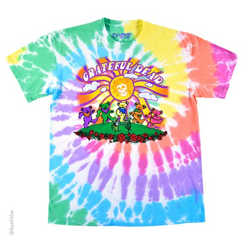 Mens Grateful Dead Tie-Dye Sunshine Bears T-Shirt - HalfMoonMusic