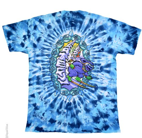 Men's Grateful Dead Tie-Dye Snowboard Bear T-Shirt - HalfMoonMusic