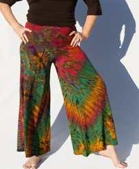 Womens Rayon Spandex Tie-Dye Mudd Mee Bell Leggings - HalfMoonMusic