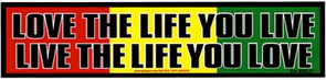Bob Marley Love The Life Sticker - HalfMoonMusic