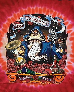 Mens Grateful Dead Furthur New Years Tie-Dye T-Shirt - HalfMoonMusic
