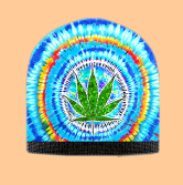 Tie-Dye Magic Leaf Beanie - HalfMoonMusic