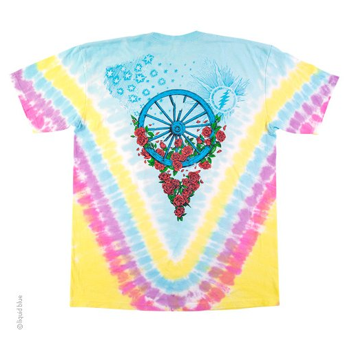 Mens Grateful Dead Bertha Rose Garden Tie-Dye T-Shirt - HalfMoonMusic