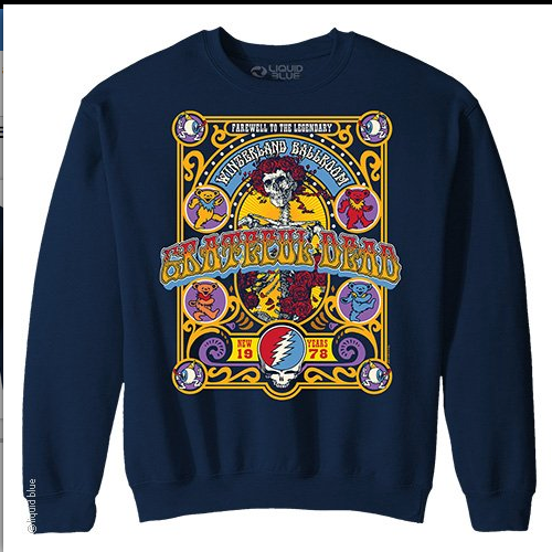Mens Grateful Dead Closing of Winterland Fleece Sweatshirt - HalfMoonMusic