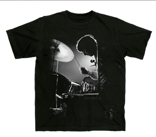 Mens Keith Moon Backlit Drummer T-Shirt - HalfMoonMusic