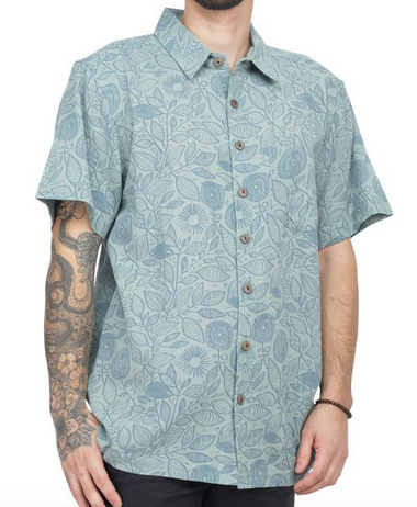 Mens Zinnia Button Down Shirt - HalfMoonMusic