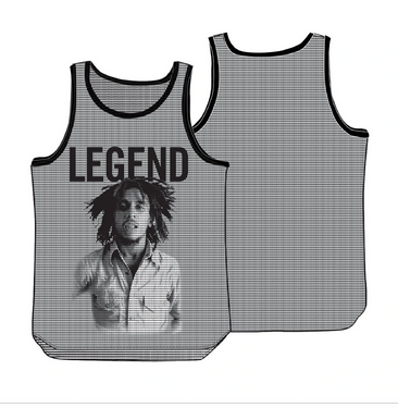 Mens Bob Marley Legend Mesh Tank Top - HalfMoonMusic
