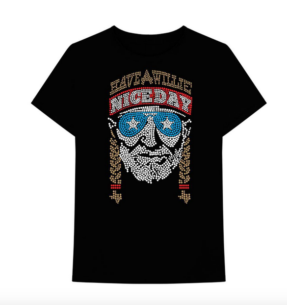 Mens Willie Nelson Nice Day T-Shirt - HalfMoonMusic