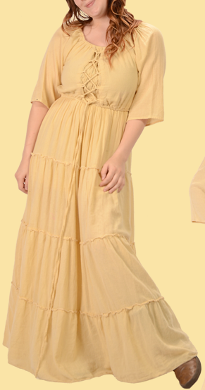Womens Cotton Earth Goddess Dress - HalfMoonMusic