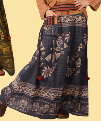 Womens Cotton Rising Sun Drum & Dance Skirt - HalfMoonMusic