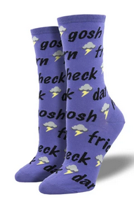 Womens I Swear Socks - HalfMoonMusic