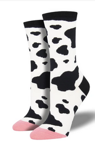 Womens Classic Cowprint Socks - HalfMoonMusic