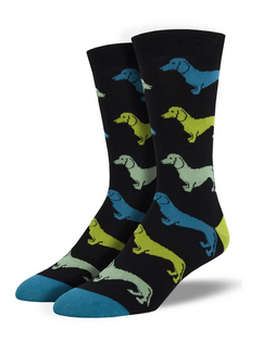 Mens Dachsund Socks - HalfMoonMusic