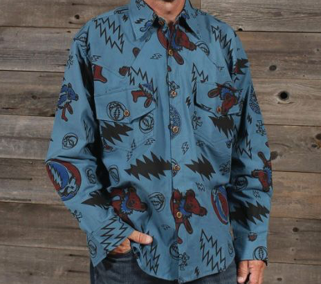 Men's Long Sleeve Button Up BLAINE shirt - HalfMoonMusic