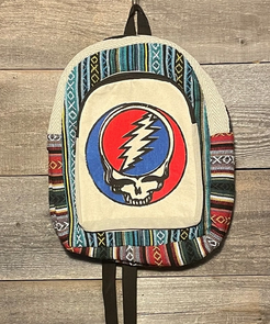 Hemp Cotton Patchwork Grateful Dead SYF Backpack - HalfMoonMusic