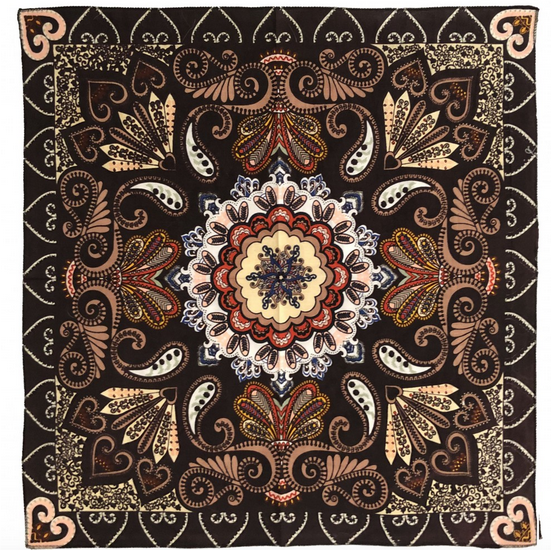 Black Brown Paisley Bandana - HalfMoonMusic