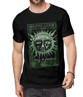 Mens Sublime 40 Oz Green T-Shirt - HalfMoonMusic