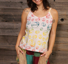 Womens Grateful Dead Rainbow Print Spaghetti Strap Tank Top - HalfMoonMusic